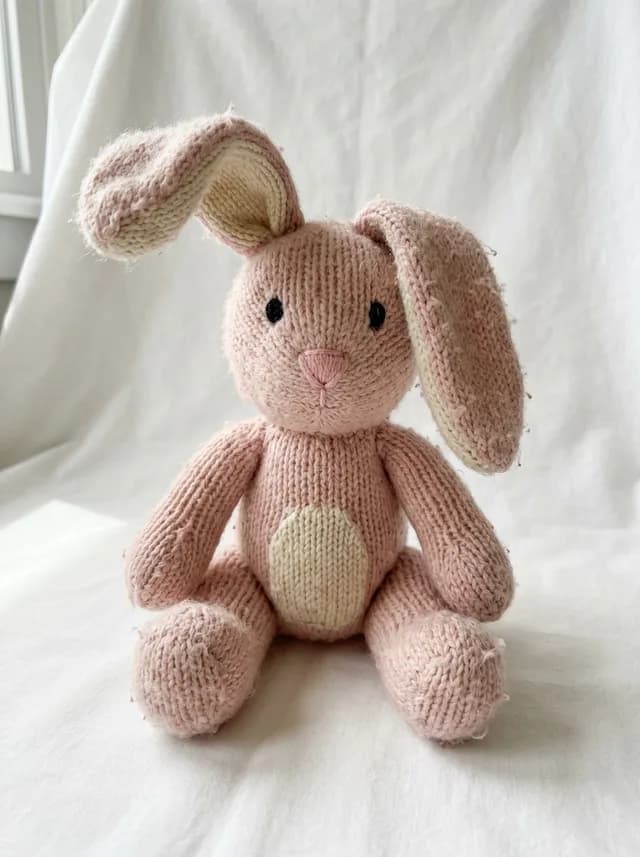 Foto: die Mimi, ein Strickhase