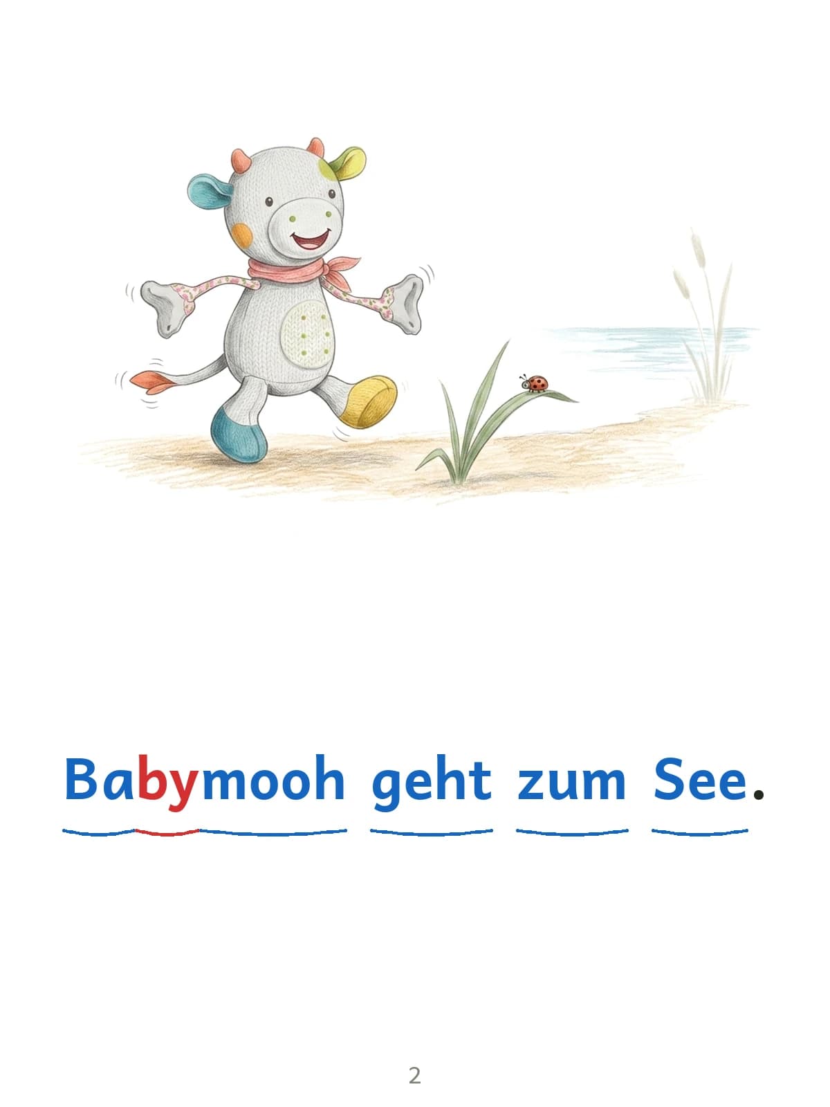 Beispielseite 1 aus „Babymooh und das Geheimnis am See“